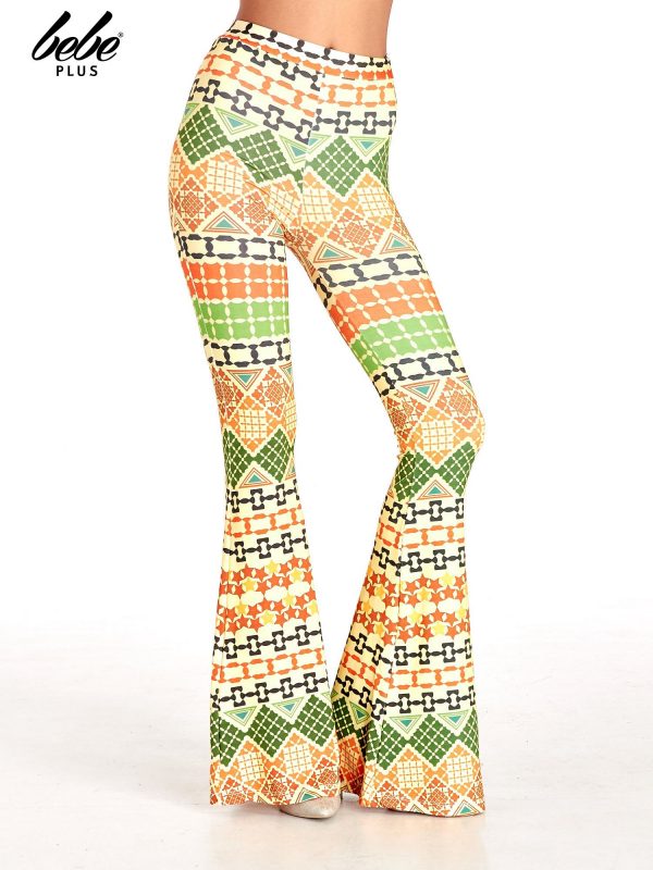 Bells trousers in geometric pattern