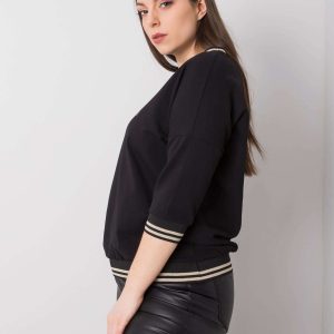 Black plus size sweatshirt with Kendal