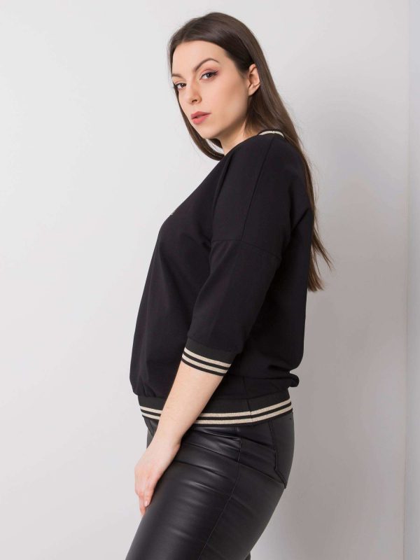 Black plus size sweatshirt with Kendal