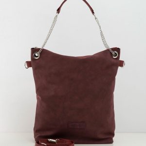 Burgundy eco-leather bag