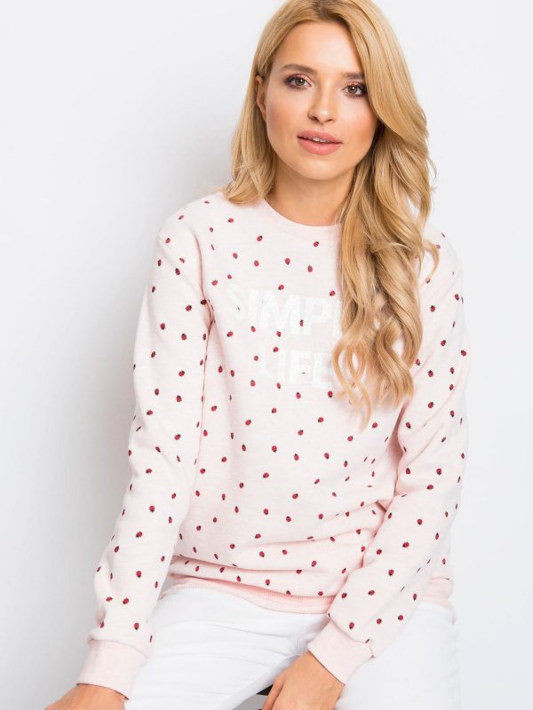 RUE PARIS Pink Sweatshirt Saige