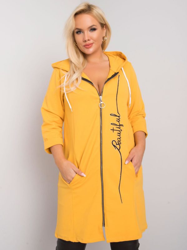 Yellow sweatshirt plus size Victoria