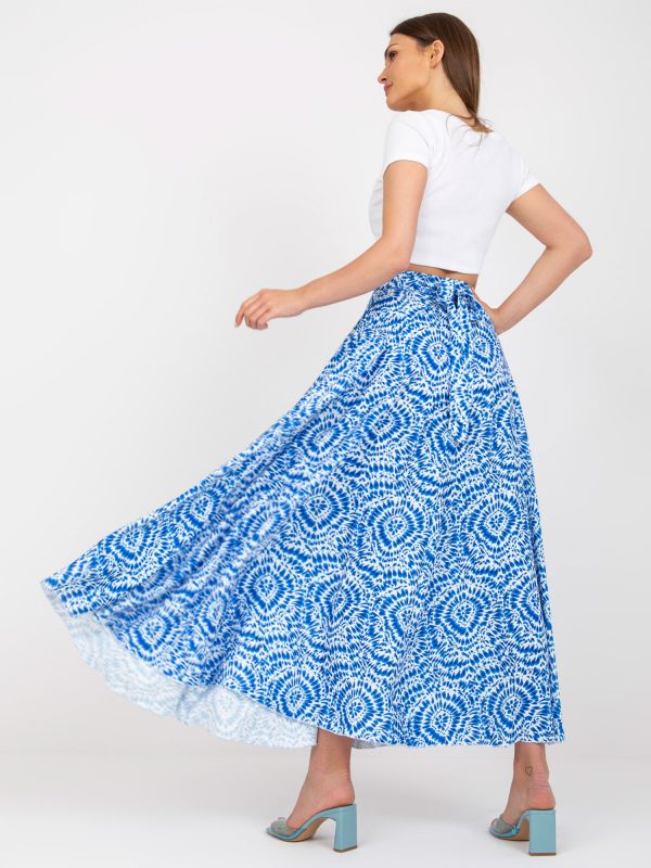 White and blue flared maxi skirt RUE PARIS