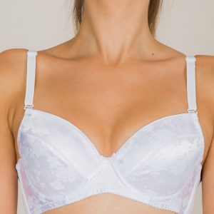 INTIMIDAO Ecru Embossed Pattern Bra