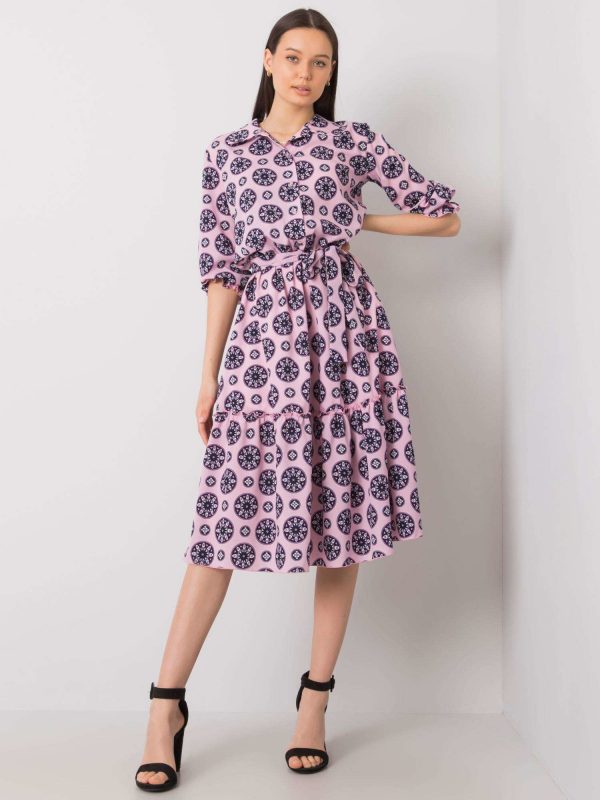 Lilac dress with prints Avelina