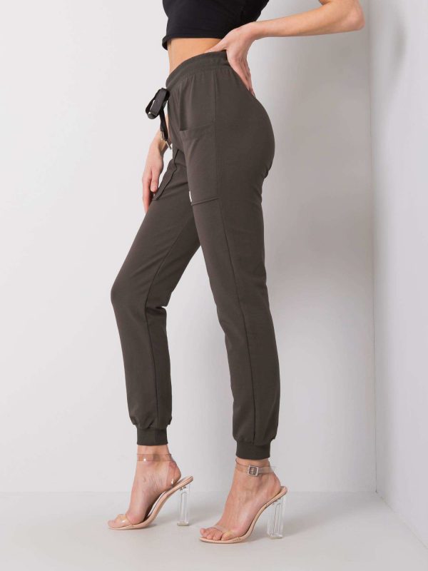 Dark khaki sweatpants Geetika