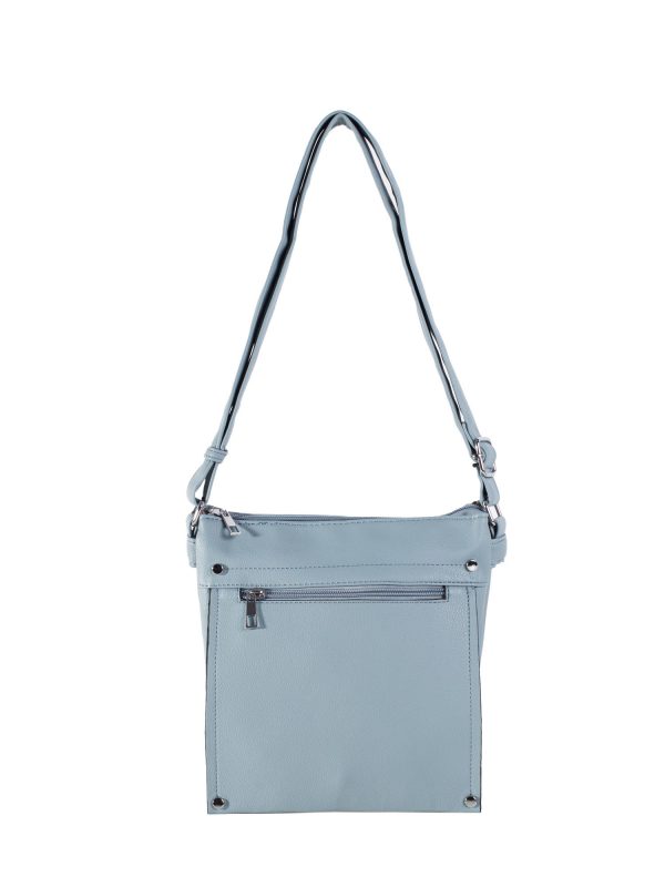 Light Blue Eco Leather Shoulder Bag