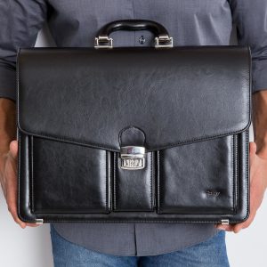 Men's Briefcase Leather Black