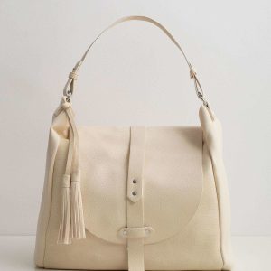 Cream big bag with cosmetic bag