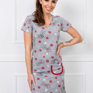 Grey Patterned Nightgown