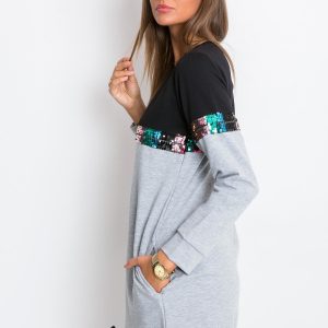 Black and grey Disco tunic