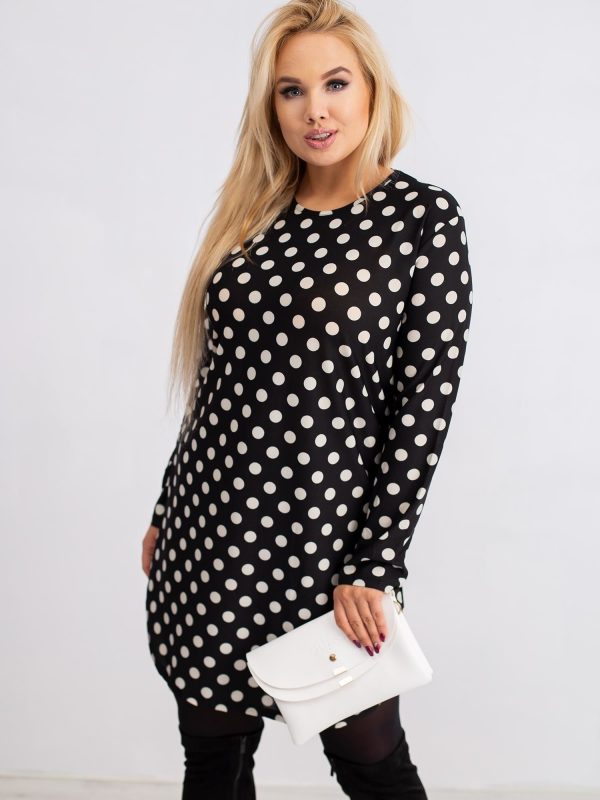 Black Plus Size Spot Dress