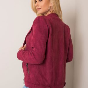 Dark red eco-suede jacket Hannah STITCH & SOUL