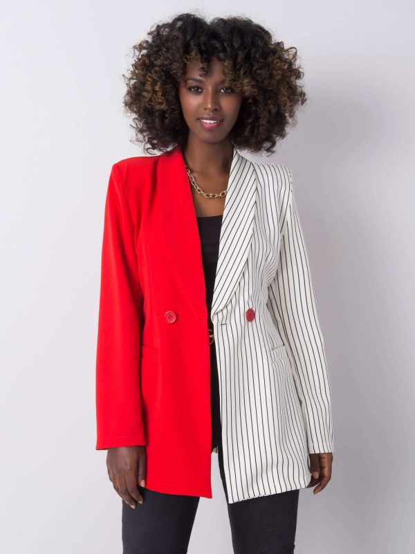 White and red Ayra blazer