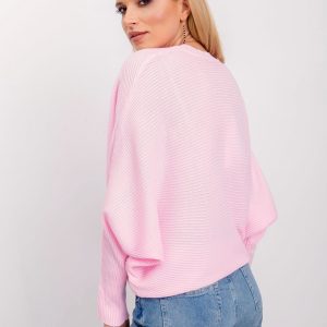 RUE PARIS Light Pink Sweater Pose