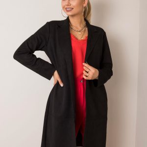 Sellina STITCH & SOUL black suede coat