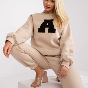 Beige Edvige Cotton Sweatsuit