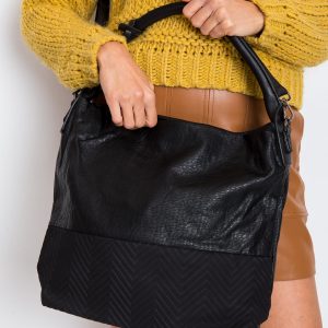 Black Soft Shoulder Bag