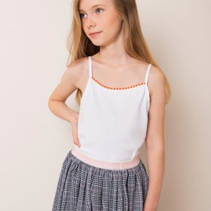 White and orange top for girl