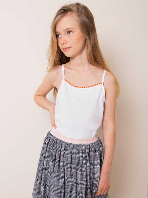 White and orange top for girl