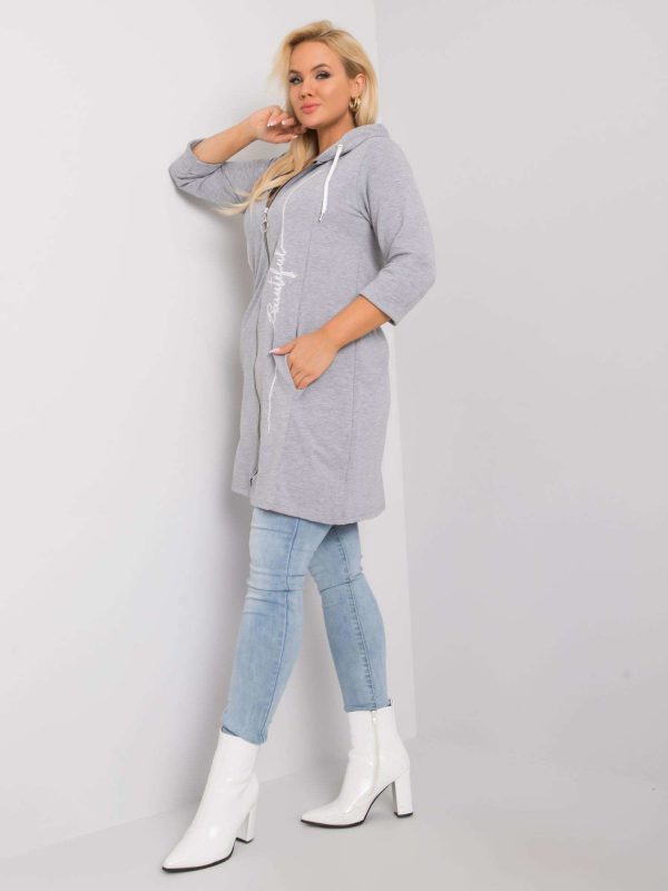 Grey melange plus size sweatshirt Victoria