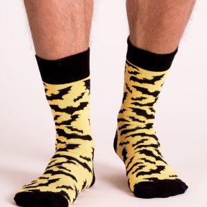 Black and Yellow Men's Bat Socks