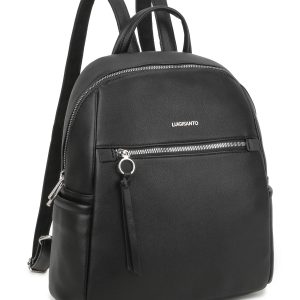 Black backpack with pocket LUIGISANTO