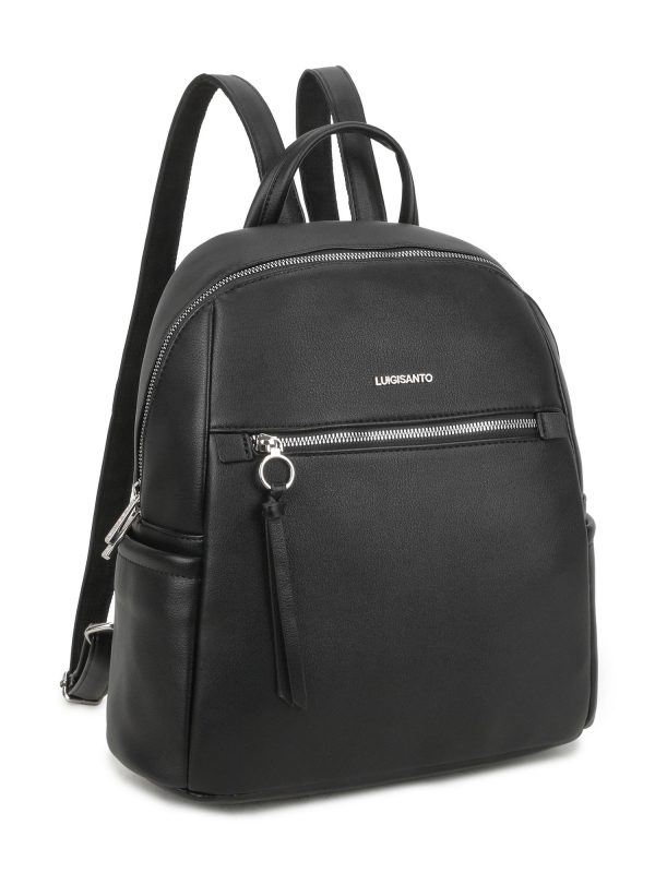 Black backpack with pocket LUIGISANTO