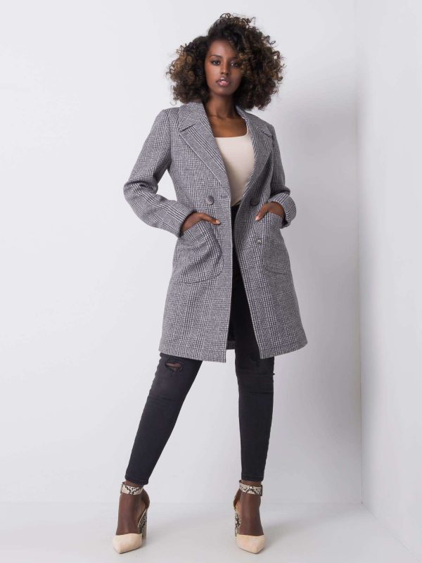 Zendaya Gray Plaid Coat