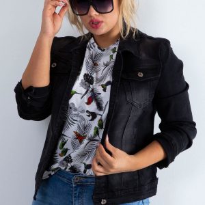 Plus Size Black Denim Jacket