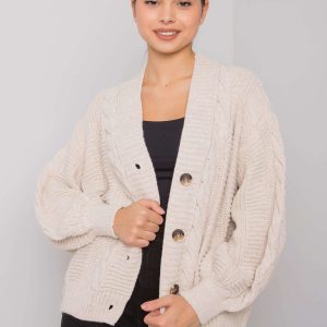 Light beige cardigan with Middletown braids