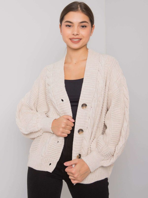 Light beige cardigan with Middletown braids