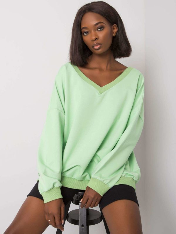 Lilyana Pistachio Hoodless Sweatshirt