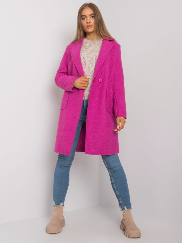 Fuchsia classic coat Damme OCH BELLA