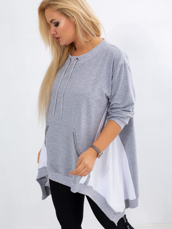 Gray Plus Size Sweatshirt Later