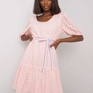 Light pink dress with ruffle Maray