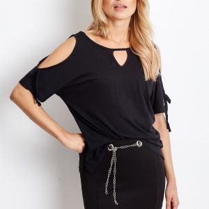 Waterfall Black Blouse