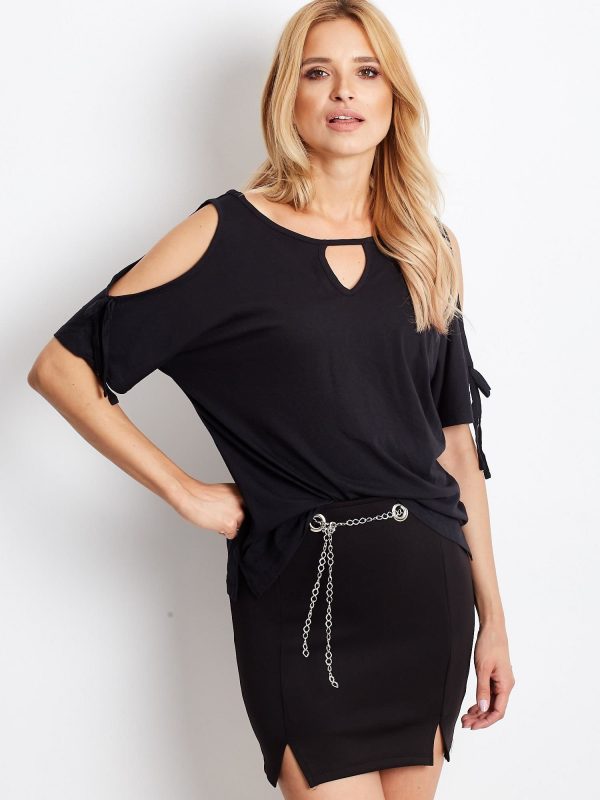 Waterfall Black Blouse