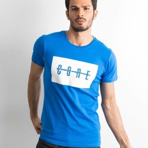 Blue Men's Print T-Shirt