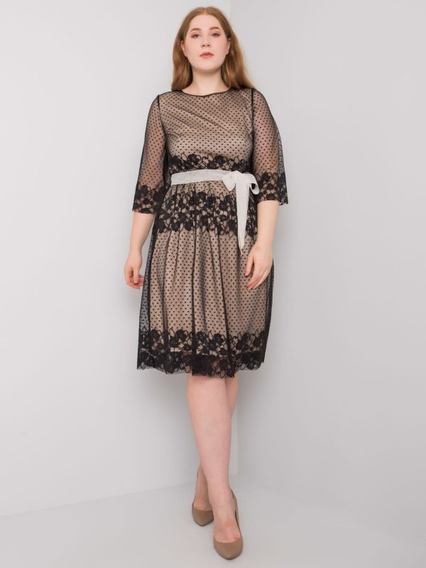 Black Elegant Plus Size Dress Enriqueta