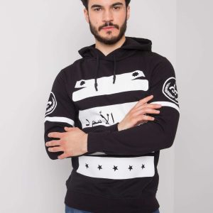 Men's black sweatshirt with Cameron print