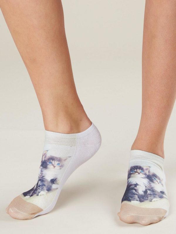 Animal Motif Footer Socks