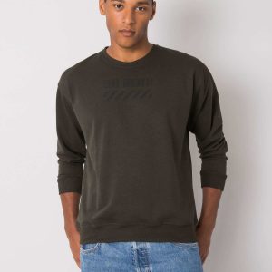 Khaki sweatshirt for men with print Maxton LIWALI