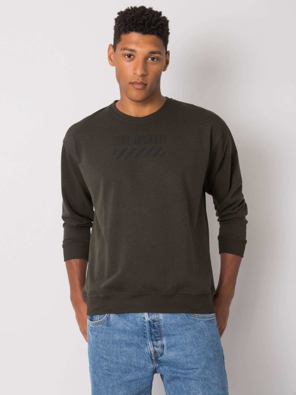 Khaki sweatshirt for men with print Maxton LIWALI