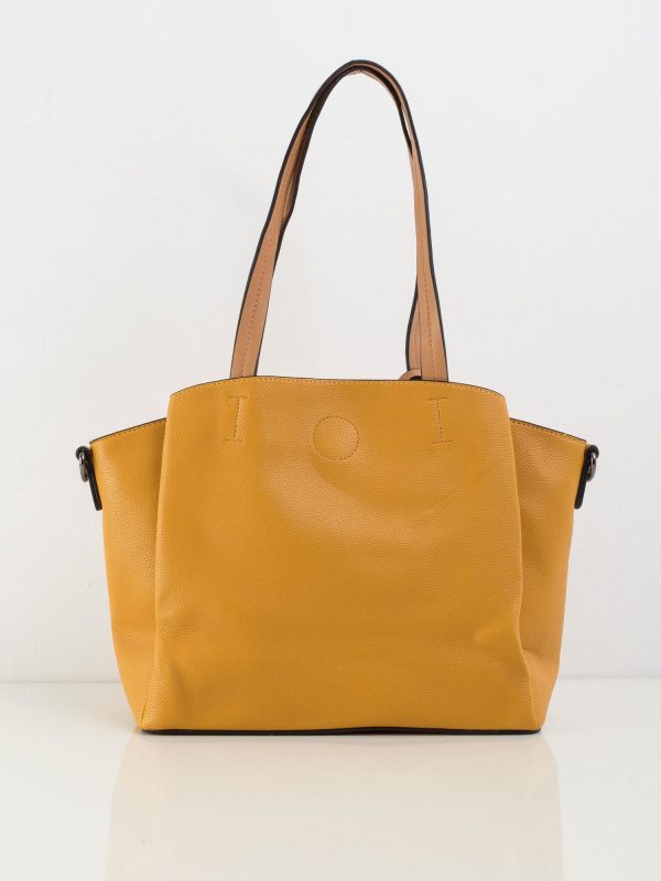 Mustard eco leather city bag