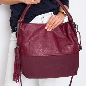 Burgundy Soft Shoulder Bag