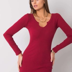 Burgundy dress Frely RUE PARIS