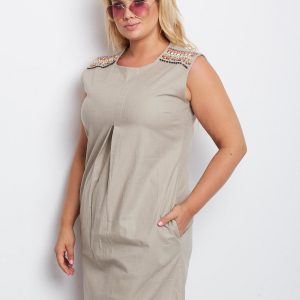 Beige Plus Size Montana Dress