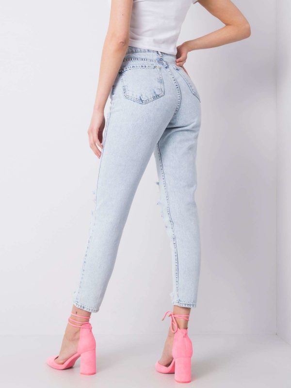 Light blue jeans with rips Milana RUE PARIS