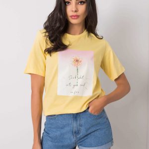 Yellow Vanessa Cotton T-Shirt